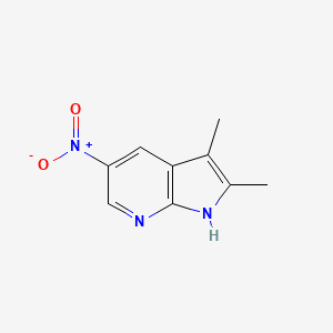 molecular formula C9H9N3O2 B8280574 2,3-dimethyl-5-nitro-1H-pyrrolo[2,3-b]pyridine 