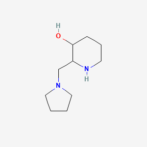 B8280594 2-(Pyrrolidin-1-yl)methyl-3-hydroxy piperidine CAS No. 125104-40-7