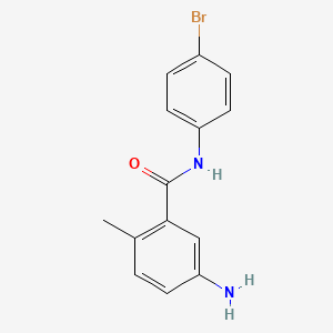molecular formula C14H13BrN2O B8280605 5-Amino-N-(4-bromo-phenyl)-2-methyl-benzamide 