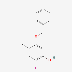 molecular formula C14H13FO2 B8280611 5-Benzyloxy-2-fluoro-4-methylphenol 
