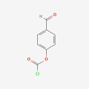 molecular formula C8H5ClO3 B8280620 (4-Formylphenyl) carbonochloridate 