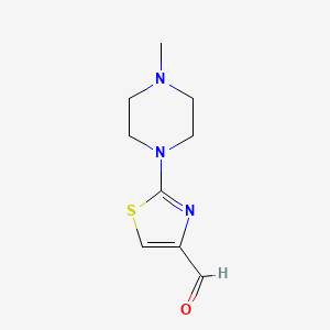 molecular formula C9H13N3OS B8280699 2-(4-Methyl-1-piperazinyl)thiazole-4-carbaldehyde 