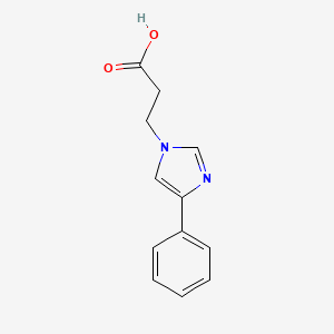 molecular formula C12H12N2O2 B8280712 3-(4-Phenylimidazol-1-yl)propionic acid 