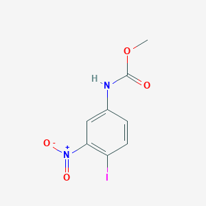 molecular formula C8H7IN2O4 B8280750 Methyl 4-iodo-3-nitrophenylcarbamate 