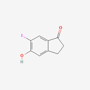 molecular formula C9H7IO2 B8280766 5-Hydroxy-6-iodo-1-indanone 