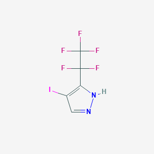 molecular formula C5H2F5IN2 B8280800 4-Iodo-3-(pentafluoroethyl)-1h-pyrazole 