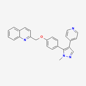 2-[(4-(2-Methyl-4-(pyridin-4-yl)-2H-pyrazol-3-yl)phenoxy)methyl]quinoline