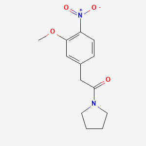 molecular formula C13H16N2O4 B8280863 2-(3-Methoxy-4-nitrophenyl)-1-(pyrrolidin-1-yl)ethanone 
