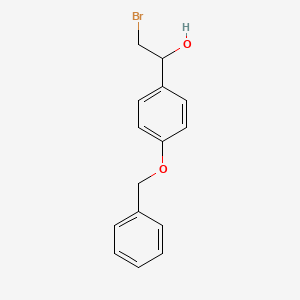 molecular formula C15H15BrO2 B8280981 2-Bromo-1-(4-phenylmethoxyphenyl)ethanol 