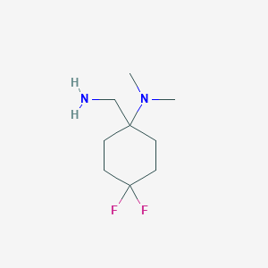 molecular formula C9H18F2N2 B8281013 1-(aminomethyl)-4,4-difluoro-N,N-dimethylcyclohexanamine 