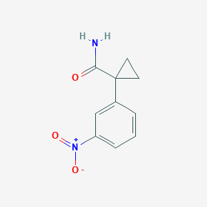 molecular formula C10H10N2O3 B8281024 1-(3-Nitrophenyl)cyclopropanecarboxamide 