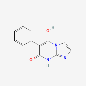 molecular formula C12H9N3O2 B8281121 6-Phenylimidazo[1,2-a]pyrimidine-5,7-diol 