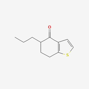 molecular formula C11H14OS B8281133 5-propyl-6,7-dihydro-1-benzothiophen-4(5H)-one 