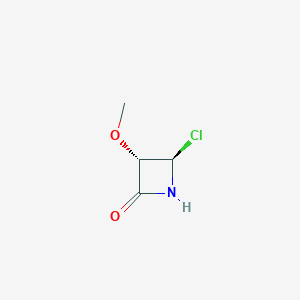 molecular formula C4H6ClNO2 B8281158 (3S,4R)-4-chloro-3-methoxy-2-oxoazetidine 