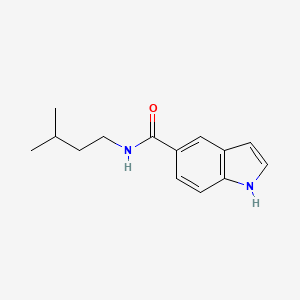 molecular formula C14H18N2O B8281191 5-[N-(3-methylbutyl)carbamoyl]-indole 