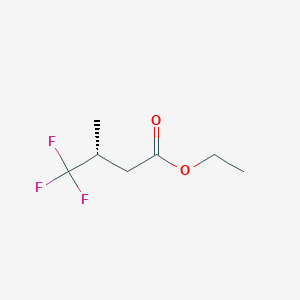 molecular formula C7H11F3O2 B8281196 Ethyl(3R)-4,4,4-trifluoro-3-methylbutanoate 
