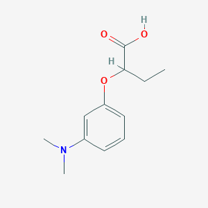 molecular formula C12H17NO3 B8281219 (2RS)-2-(3-dimethylaminophenoxy)butyric acid 