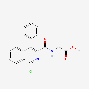 molecular formula C19H15ClN2O3 B8281225 [(1-Chloro-4-phenyl-isoquinoline-3-carbonyl)-amino]-acetic acid methyl ester 