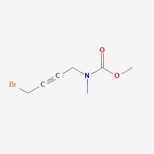 molecular formula C7H10BrNO2 B8281235 methyl N-(4-bromo-2-butynyl)-N-methylcarbamate 