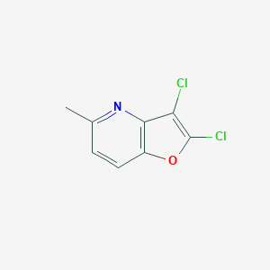 molecular formula C8H5Cl2NO B8281252 2,3-Dichloro-5-methylfuro[3,2-b]pyridine 