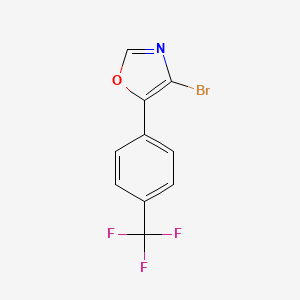 molecular formula C10H5BrF3NO B8281437 4-Bromo-5-[4-(trifluoromethyl)phenyl]oxazole 