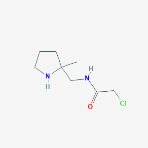 molecular formula C8H15ClN2O B8281458 2-chloro-N-((2-methylpyrrolidin-2-yl)methyl)acetamide 
