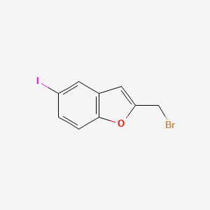 molecular formula C9H6BrIO B8281487 2-Bromomethyl-5-iodo-benzofuran 