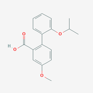 molecular formula C17H18O4 B8281505 2'-Isopropoxy-4-methoxy-biphenyl-2-carboxylic acid 