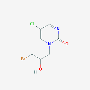 molecular formula C7H8BrClN2O2 B8281526 1-(3-Bromo-2-hydroxypropyl)-5-chloropyrimidin-2-one 