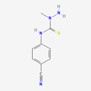 molecular formula C9H10N4S B8281628 4-(4-Cyanophenyl)-2-methyl-3-thiosemicarbazide 