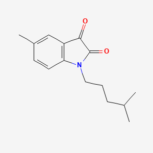 molecular formula C15H19NO2 B8281637 5-Methyl-1-(4-methylpentyl)indoline-2,3-dione 