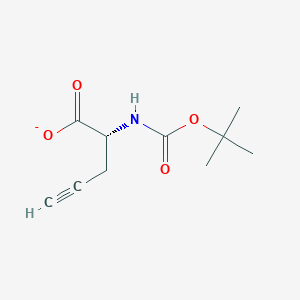 (2R)-2-[(2-methylpropan-2-yl)oxycarbonylamino]pent-4-ynoate