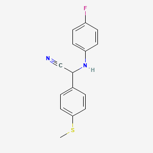 alpha-(4-Fluoroanilino)-alpha-(4-methylthiophenyl)acetonitrile