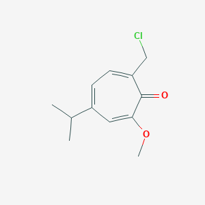 molecular formula C12H15ClO2 B8281664 7-Chloromethyl-4-isopropyl-2-methoxy-2,4,6-cycloheptatrien-1-one 