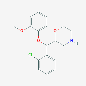 molecular formula C18H20ClNO3 B8281700 2-(o-Chloro-alpha-(o-methoxyphenoxy)benzyl)morpholine 