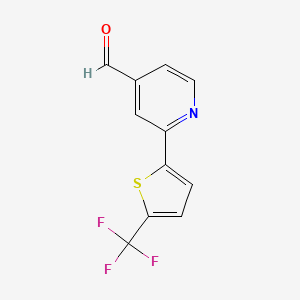 molecular formula C11H6F3NOS B8281735 2-(5-(Trifluoromethyl)thiophen-2-yl)isonicotinaldehyde 