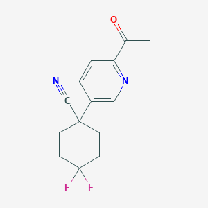 1-(6-Acetyl-pyridin-3-yl)-4,4-difluoro-cyclohexanecarbonitrile