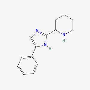 molecular formula C14H17N3 B8281738 2-(5-phenyl-1H-imidazol-2-yl)piperidine CAS No. 623950-22-1