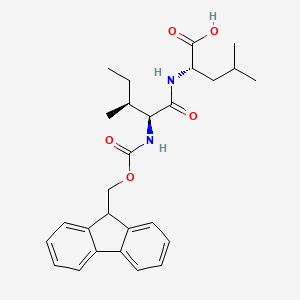 molecular formula C27H34N2O5 B8281770 N-{[(9H-Fluoren-9-yl)methoxy]carbonyl}-L-isoleucyl-L-leucine CAS No. 187618-41-3