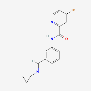 4-bromo-N-(3-((cyclopropylimino)methyl)phenyl)picolinamide