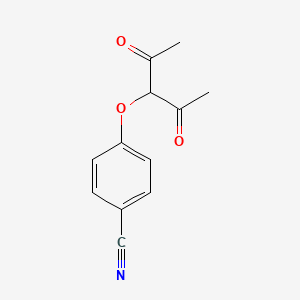 molecular formula C12H11NO3 B8281796 4-(1-Acetyl-2-oxopropoxy)benzonitrile 