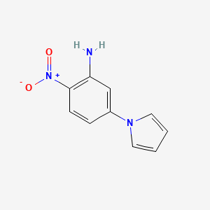 molecular formula C10H9N3O2 B8281811 2-Nitro-5-pyrrol-1-yl-phenylamine 