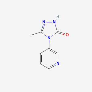 molecular formula C8H8N4O B8281819 5-Methyl-4-(3-pyridinyl)-2,4-dihydro-3H-1,2,4-triazol-3-one 
