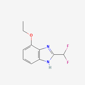 molecular formula C10H10F2N2O B8281853 1H-Benzimidazole, 2-(difluoromethyl)-7-ethoxy- 
