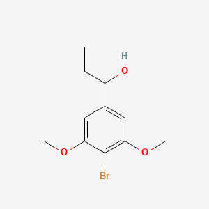 molecular formula C11H15BrO3 B8281856 1-(4-Bromo-3,5-dimethoxyphenyl)propan-1-ol 