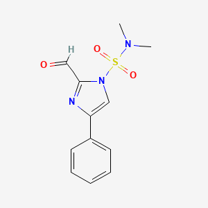 molecular formula C12H13N3O3S B8281878 2-Formyl-N,N-dimethyl-4-phenyl-1H-imidazole-1-sulfonamide 