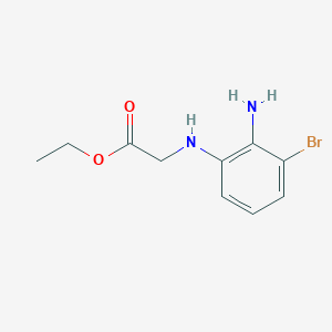 (2-Amino-3-bromo-phenylamino)-acetic acid ethyl ester
