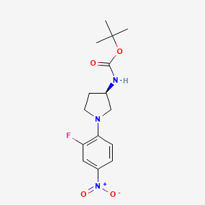 3-Fluoro-4-((3R)-3-t-butoxycarbonylamino-1-pyrrolidinyl)nitrobenzene