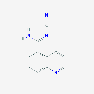 molecular formula C11H8N4 B8281913 n'-Cyanoquinoline-5-carboximidamide 