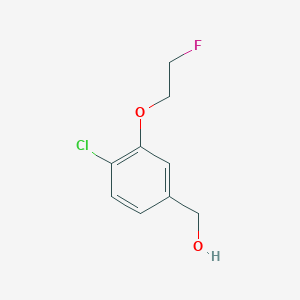 molecular formula C9H10ClFO2 B8281929 [4-Chloro-3-(2-fluoro-ethoxy)-phenyl]-methanol 